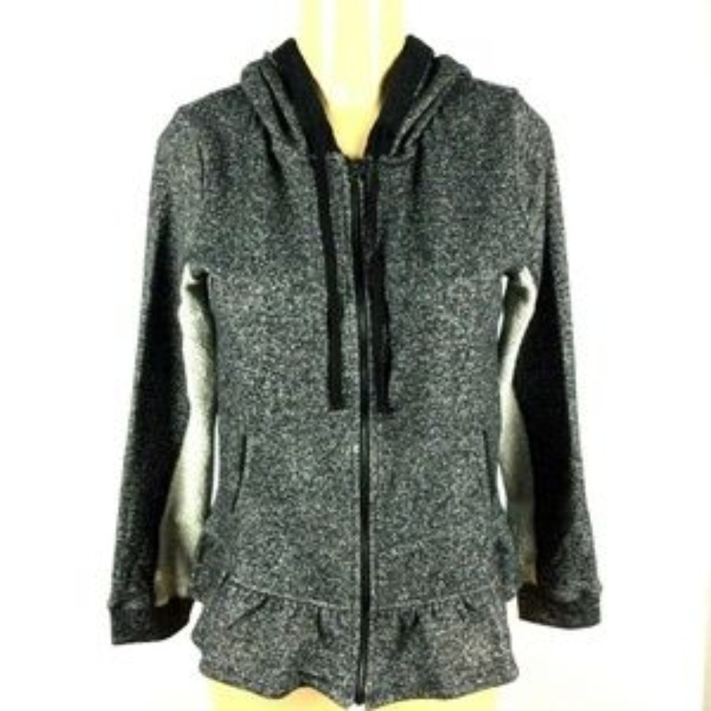Kensie FrenchTerry Zip Up Hoodie Sweater Size S